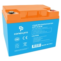 Conexpro baterie LiFePO4, 12.8V, 50Ah, Smart BMS, Bluetooth