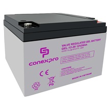 Conexpro baterie gelová, 12V, 28Ah, životnost 10-12 let, M5, Deep cycle