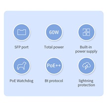Conexpro GNT-P1006GA, PoE switch, 5x LAN, 4x PoE, 1x SFP