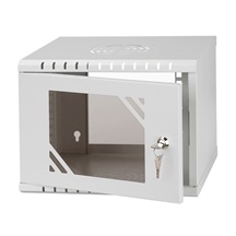 LEXI-Net Basic Rozvaděč nástěnný 10" 4U 300mm, dveře sklo, šedý