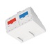 Solarix Modul French style Solarix 45 x 45mm pro 2 keystony úhlový bílý SXF-M-2-45-WH-U
