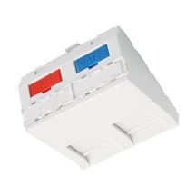 Solarix Modul French style Solarix 45 x 45mm pro 2 keystony úhlový bílý SXF-M-2-45-WH-U