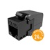 Solarix MULTIPACK 24 ks - samořezný keystone Solarix CAT5E UTP SXKJ-5E-UTP-BK-SA