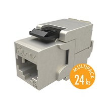 Solarix MULTIPACK 24 ks - samořezný keystone Solarix CAT5E STP SXKJ-5E-STP-BK-SA