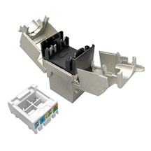 Solarix MULTIPACK 24 ks - samořezný keystone Solarix CAT6 STP SXKJ-6-STP-BK-SA