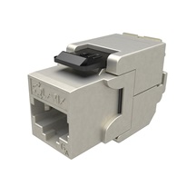 Solarix Samořezný keystone Solarix CAT6A STP RJ45 SXKJ-10G-STP-BK-SA Component Level a 4PPoE certifikace