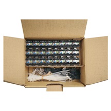 Solarix MULTIPACK 24 ks - rychlozařezávací keystone Solarix CAT6A STP SXKJ-10G-STP-BK-NA Component Level a 4PPoE certifikace