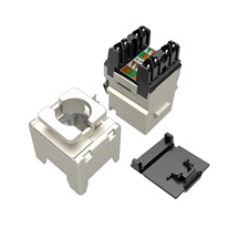Solarix MULTIPACK 24 ks - rychlozařezávací keystone Solarix CAT6A STP SXKJ-10G-STP-BK-NA Component Level a 4PPoE certifikace