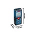 BOSCH GLM 40, laserový měřič vzdálenosti, rozsah 0,15 – 40,00 m, 635 nm, < 1 mW