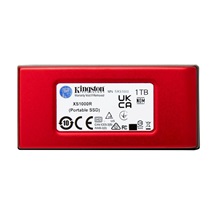 Kingston Externí SSD 1TB XS1000, USB 3.2, červená