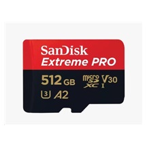 SanDisk micro SDXC karta 512GB Extreme PRO (200 MB/s Class 10, UHS-I U3 V30) + adaptér