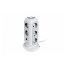 VERBATIM EU Power Tower EUPT-01 Nabíjecí stanice ,11x 230V, 2x USB-C, 2x USB-A