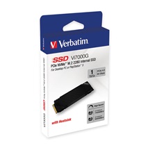 VERBATIM SSD Vi7000G Internal PCIe NVMe M.2 SSD 1TB , W 5500/ R 7400MB/s