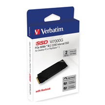 VERBATIM SSD Vi7000G Internal PCIe NVMe M.2 SSD 2TB , W 6700/ R 7400MB/s