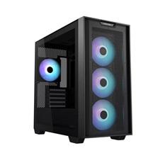 ASUS case A21 PLUS, Mini Tower, průhledná bočnice, 4x 120mm ARGB Fan, černá