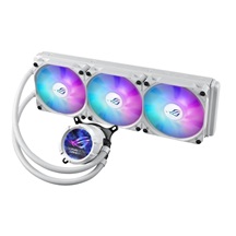 ASUS vodní chladič CPU AIO ROG STRIX LC III 360 ARGB LCD WHITE, 3x120mm, LCD Displej, LGA1851, AM5, bílá
