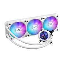 ASUS vodní chladič CPU AIO ROG STRIX LC III 360 ARGB LCD WHITE, 3x120mm, LCD Displej, LGA1851, AM5, bílá