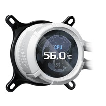 ASUS vodní chladič CPU AIO ROG STRIX LC III 360 ARGB LCD WHITE, 3x120mm, LCD Displej, LGA1851, AM5, bílá