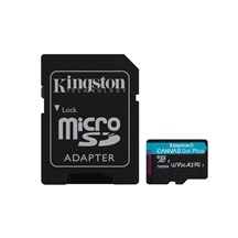 Kingston MicroSDXC karta 1TB Canvas Go! Plus, R:170/W:90MB/s, Class 10, UHS-I, U3, V30, A2 + Adaptér