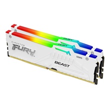 KINGSTON DIMM DDR5 64GB (Kit of 2) 5600MT/s CL36 FURY Beast Bílá RGB EXPO