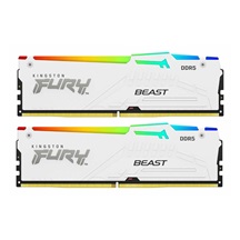 KINGSTON DIMM DDR5 64GB (Kit of 2) 6000MT/s CL30 Non-ECC FURY Beast RGB EXPO, Bílá