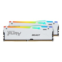 KINGSTON DIMM DDR5 64GB (Kit of 2) 6000MT/s CL30 Non-ECC FURY Beast RGB EXPO, Bílá