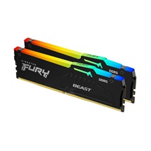 KINGSTON DIMM DDR5 64GB (Kit of 2) 6000MT/s CL30 Non-ECC FURY Beast RGB EXPO, Černá