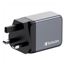VERBATIM GaN Nabíječka do sítě GNC-65, 65W, 2x USB-C, 1x USB