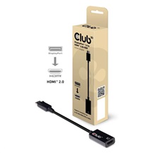 Club3D Adaptér aktivní DisplayPort 1.4 na HDMI 2.0b, HDR, 19cm