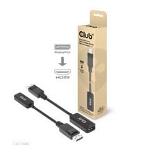 Club3D Adaptér aktivní DisplayPort 1.4 na HDMI 4K120Hz/8K60Hz HDR (M/F), černá