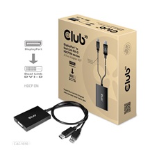 Club3D Adaptér aktivní DisplayPort na Dual Link DVI-D, USB napájení, 60cm, HDCP ON