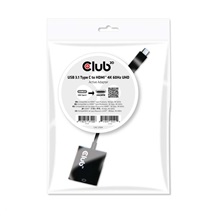 Club3D Adaptér aktivní USB 3.1 typ C na HDMI 2.0 UHD 4K60Hz HDR, 17cm