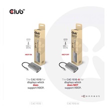 Club3D Adaptér aktivní USB 3.2 typ C na DVI-D Dual Link 4K30Hz pro Apple Cinema Display, HDCP off