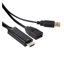 Club3D Adaptér HDMI 1.4 na DisplayPort 1.1 (M/F), USB napájení, 18cm