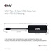 Club3D hub 1xUSB-C na 4xUSB-C, 10Gbps port, PD 3.0