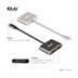 Club3D hub MST (Multi Stream Transport) USB3.2 Gen2 Type-C(DP Alt-Mode) na DisplayPort + HDMI 4K60Hz (M/F)