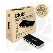 Club3D hub pro mobilní telefony USB Type C 4-in-1 Hub to HDMI™ 4K60Hz USB Type C PD / USB Type A / Audio jack