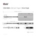 Club3D hub USB-C, 9-in-1 hub s HDMI, VGA, 2x USB Gen1 Type-A, RJ45, 100W PD