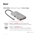 Club3D hub USB-C, 9-in-1 hub s HDMI, VGA, 2x USB Gen1 Type-A, RJ45, 100W PD