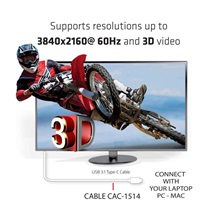 Club3D Kabel aktivní USB typ C na HDMI 2.0 4K60Hz UHD, 1,8m