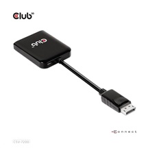 Club3D Video adaptér MST (Multi Stream Transport) DisplayPort 1.4 na DisplayPort 1.4 Dual Monitor 4K60Hz (M/F), černá