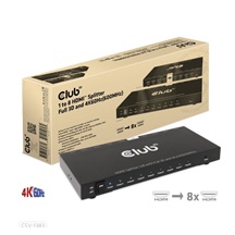 Club3D Video rozbočovač 1:4 HDMI 2.0 4K120Hz, 4 porty, černá