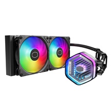 Cooler Master vodní chladič MasterLiquid 240 Atmos ARGB, 2x120mm, LGA1851, AM5, černá