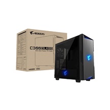 GIGABYTE case GB-AC300G, RGB Lighting, bez zdroje, transparentní bok, Mid tower
