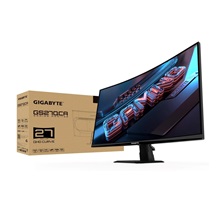 GIGABYTE LCD - 27" Gaming monitor GS27QCA, Prohnutý VA 1500R, 2560x1440 QHD, 180Hz, 5000:1, 250cd/m2, 1ms, 2xHDMI, 1xDP