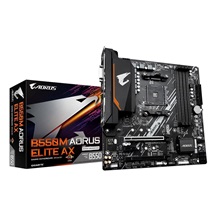 GIGABYTE MB Sc AM4 B550M AORUS ELITE AX, AMD B550, 4xDDR4, 1xHDMI, 1xDVI, mATX