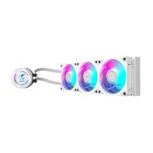 GIGABYTE vodní chladič AORUS WATERFORCE II 360I, 3x120mm, ARGB, LGA1851, AM5, Bílá