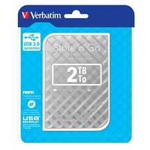 VERBATIM Externí HDD 2TB Store 'n' Go Portable Hard Drive USB 3.0, Silver GEN II