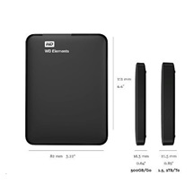 WD Elements Portable 2TB, Externí HDD, USB 3.0, černá
