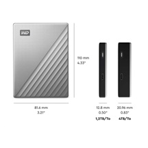 WD My Passport Ultra 4TB, Externí HDD, USB-C 3.0, modrá